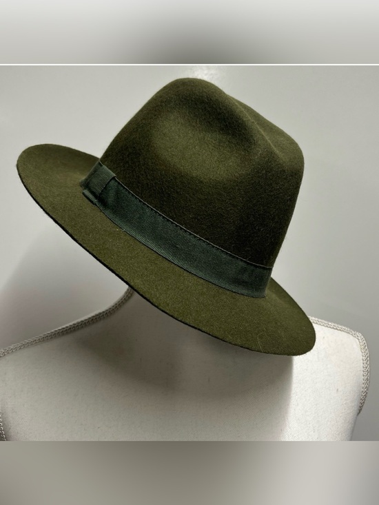 J. Crew Accessories - NEW J. Crew 100% Wool Olive Green Fedora Hat, small/medium